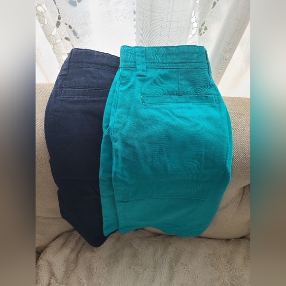 Wonder Nation boys size 16 uniform pants, bundle of 2, navy & turquoise. - Picture 3 of 3